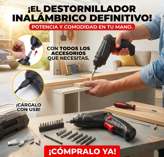DESTORNILLADOR ELECTRICO RECARGABLE USB
