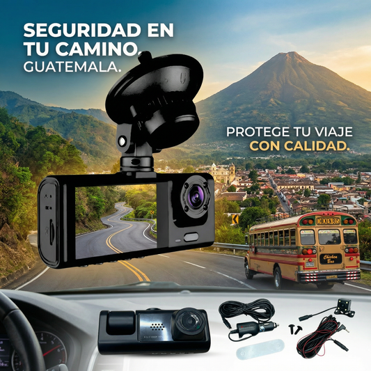 Dash Cam Profesional para Carro con Doble Cámara y Grabación Continua – ¡Protege tu Viaje!