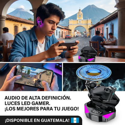 Audífonos Gamer Pro – Sin Retraso, Sonido Potente y Diseño Futurista