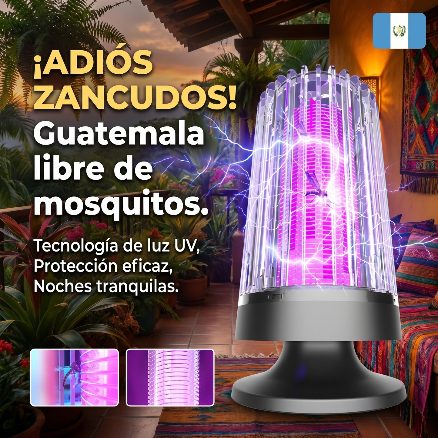 Mata Mosquitos Profesional – Tecnología UV Silenciosa y Eficaz
